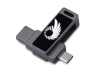 Флешка 32 ГБ USB Type-C и USB 3.0 с подсветкой лого Спинлайт (Изображение 1)