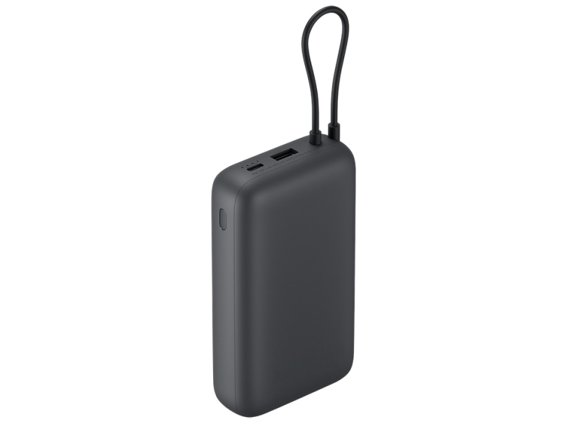 Внешний аккумулятор с встроенным кабелем Xiaomi Power Bank (Integrated Cable), 20000 мАч (темно-серый)  (Изображение 2)