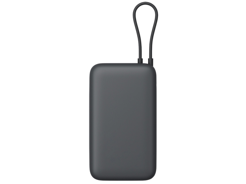 Внешний аккумулятор с встроенным кабелем Xiaomi Power Bank (Integrated Cable), 20000 мАч (темно-серый)  (Изображение 4)