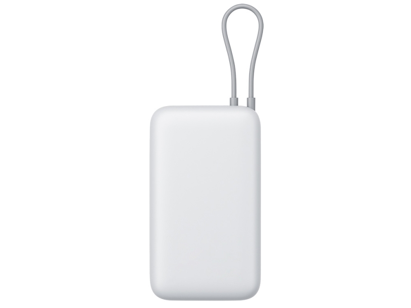 Внешний аккумулятор с встроенным кабелем Xiaomi Power Bank (Integrated Cable), 20000 мАч (светло-серый)  (Изображение 4)