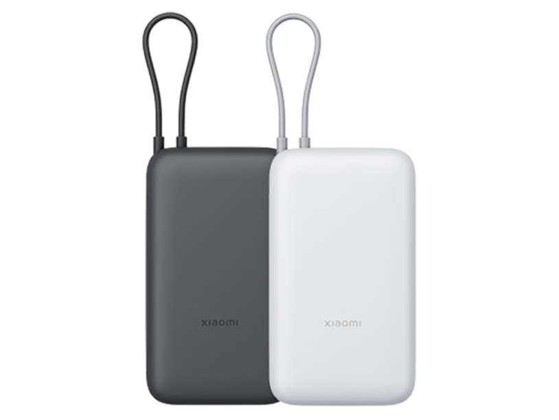 Внешний аккумулятор с встроенным кабелем Xiaomi Power Bank (Integrated Cable), 20000 мАч (светло-серый)  (Изображение 5)