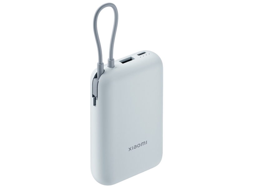 Внешний аккумулятор со встроенным кабелем Mi Power Bank 10000mAh (Integrated Cable) Ice Blue GL (Изображение 2)