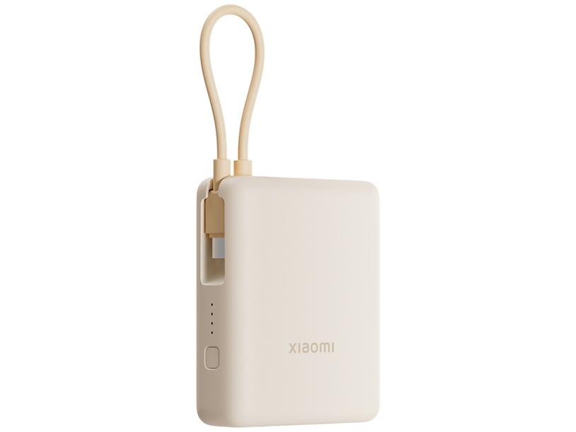 Внешний аккумулятор со встроенным кабелем Xiaomi 33W Power Bank (Integrated Cable), 10000 мАч (бежевый)  (Изображение 2)
