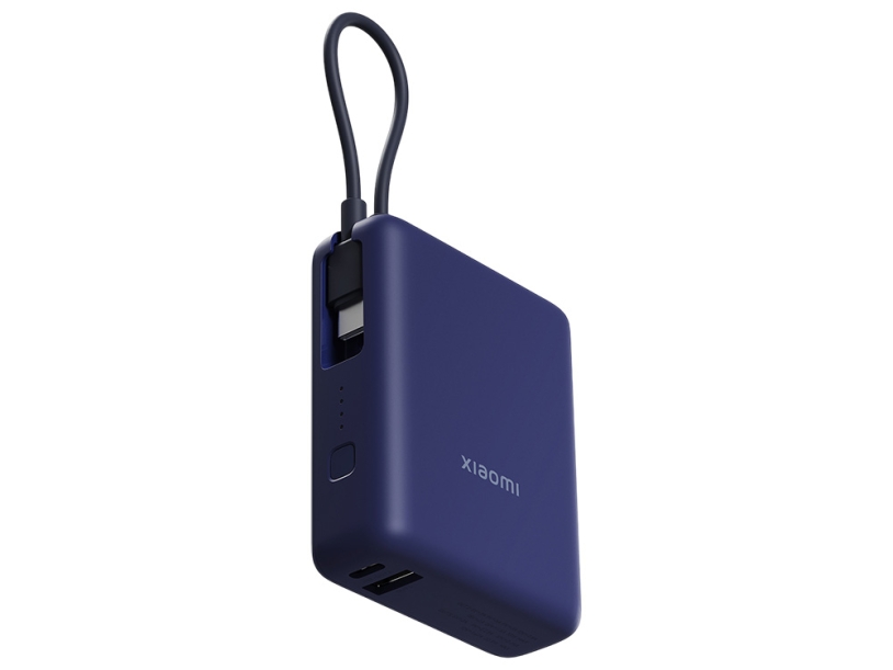 Внешний аккумулятор со встроенным кабелем Xiaomi 33W Power Bank (Integrated Cable), 10000 мАч (синий)  (Изображение 4)