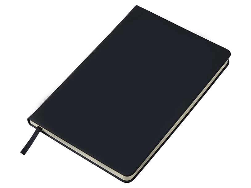 Бизнес-блокнот А5 С3 soft-touch с магнитным держателем для ручки (черный)  (Изображение 2)