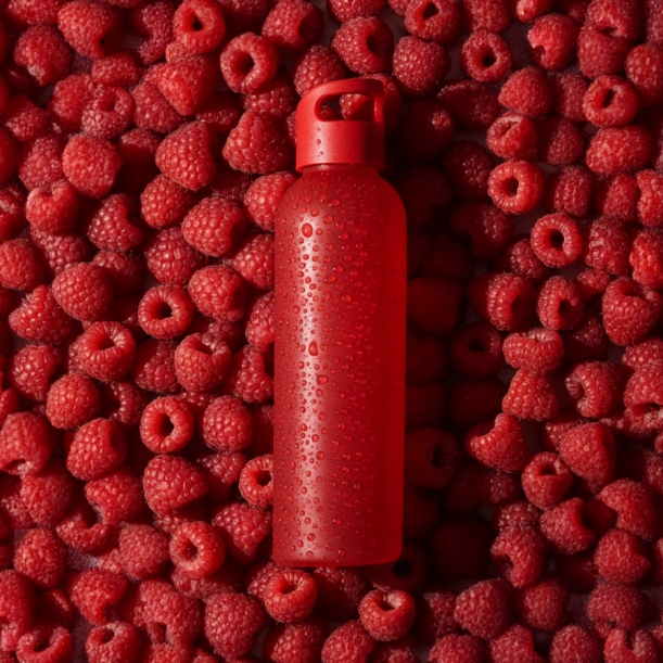 Бутылка для воды LIQUID 2, 550мл. матовая, красная, пластик (Изображение 4)