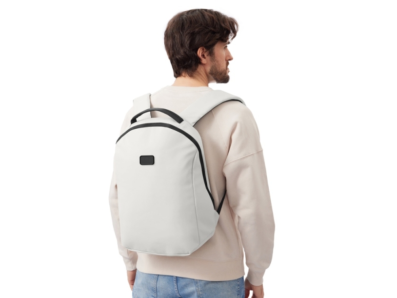 Рюкзак Sofit для ноутбука 14'' из экокожи (молочный)  (Изображение 14)