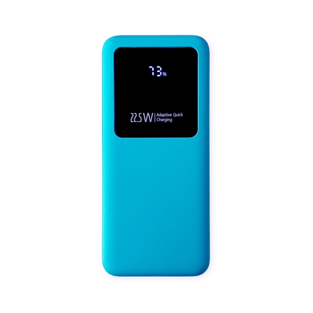 Внешний аккумулятор Kris soft touch 10000mAh (Голубой) (Изображение 1)