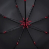 Зонт-трость Hidecolor с цветными спицами, черный с красным (Изображение 3)