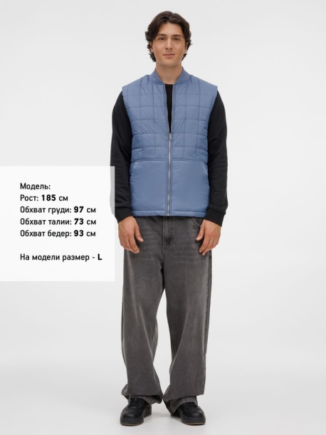 Жилет унисекс Warmbridge, синий (джинс), размер 3XL (Изображение 5)