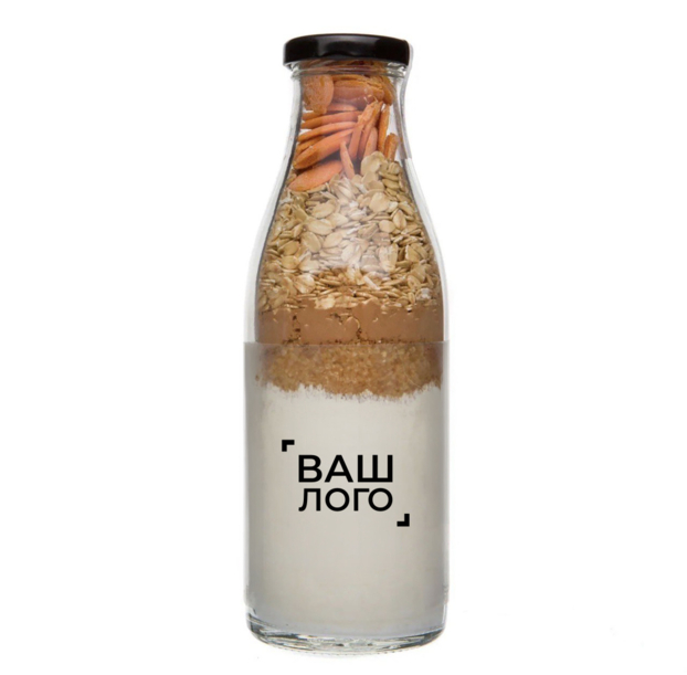Смесь для выпечки, овсяное печенье с какао и апельсиновым шоколадом "Bambingo", 500 мл, (с этикеткой (Изображение 1)
