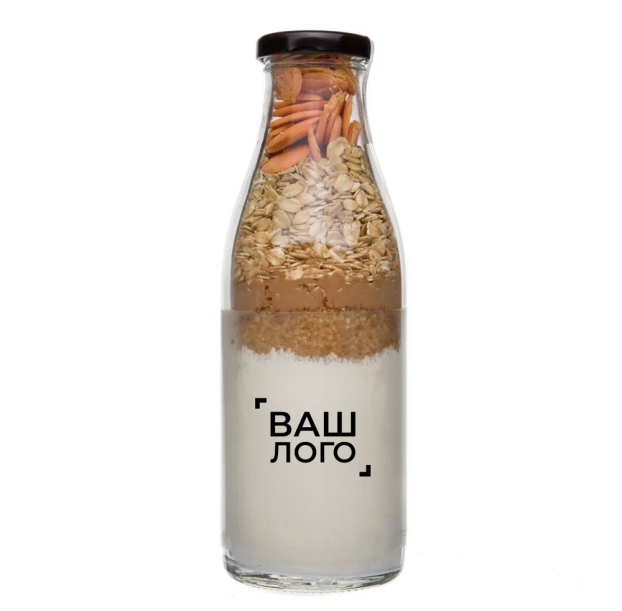 Смесь для выпечки, овсяное печенье с какао и апельсиновым шоколадом "Bambingo", 500 мл, (с этикеткой (белый) (Изображение 1)