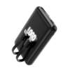 Внешний аккумулятор Eron с подсветкой гравировки, 5000 mAh, чёрный/белый (Изображение 1)