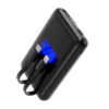 Внешний аккумулятор Eron с подсветкой гравировки, 5000 mAh, чёрный/синий (Изображение 1)