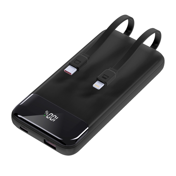 Внешний аккумулятор Nero с быстрой зарядкой (до 22,5W), 10000 mAh, чёрный (Изображение 1)