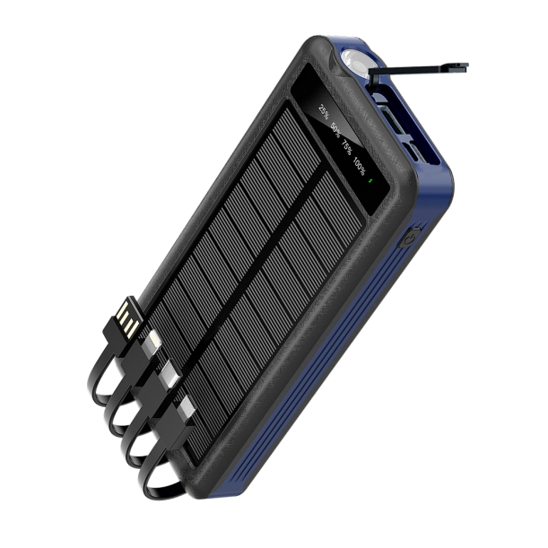 Внешний аккумулятор Xyron с солнечной панелью, 10000 mAh, синий (Изображение 2)