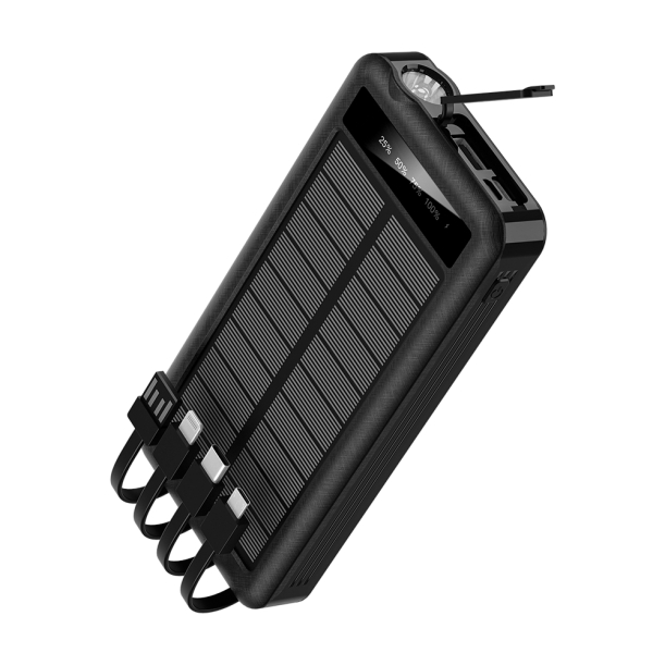 Внешний аккумулятор Xyron с солнечной панелью, 10000 mAh, черный (Изображение 2)