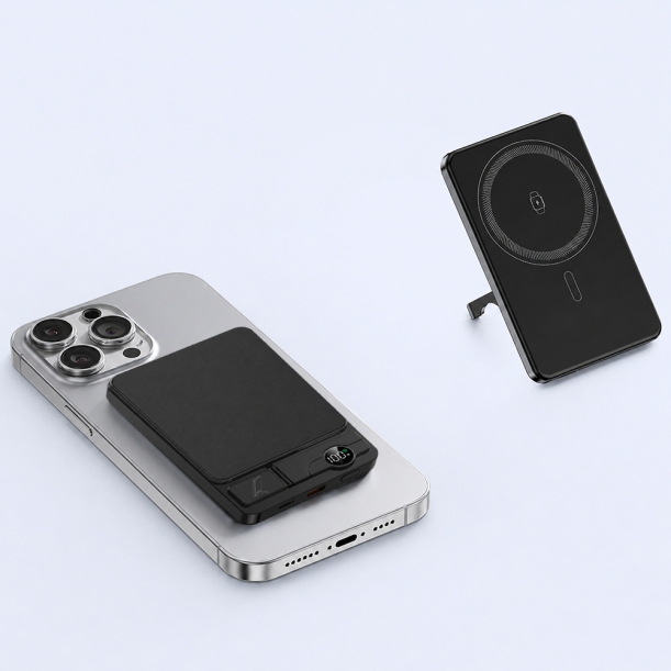 Внешний аккумулятор c беспроводной зарядкой Superb, 5000 mAh, черный (Изображение 3)
