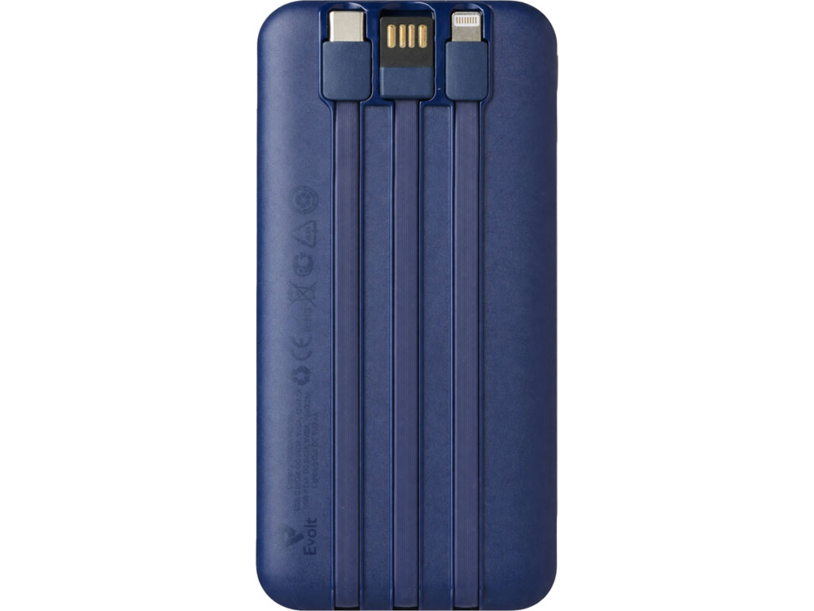 Внешний беспроводной аккумулятор c QC/PD Арти, 10000 mAh, темно-синий (Изображение 4)