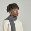 Шарф вязаный  двойной "WIND SCARF-S", черный,100% переработанный полиэстер (Изображение 4)