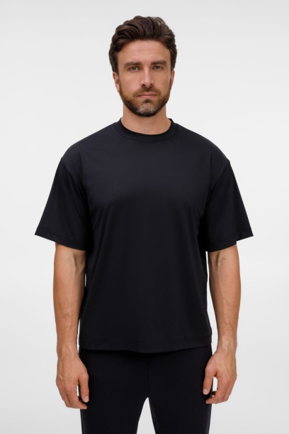 Футболка из бифлекса Morfiss, черная, размер XL/XXL (Изображение 1)