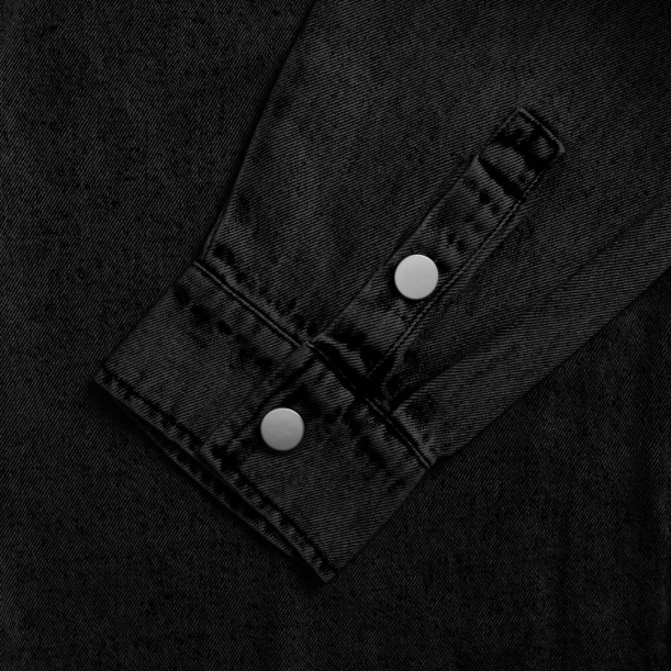 Куртка джинсовая O3, черная, размер 3XL/4XL (Изображение 8)
