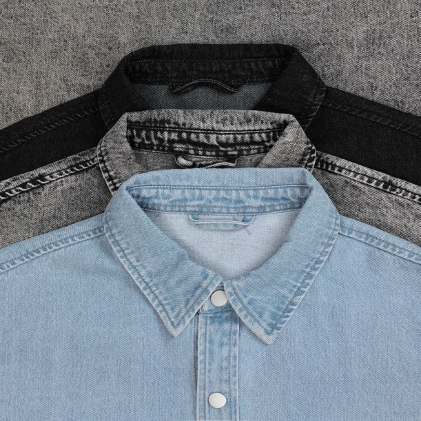 Куртка джинсовая O3, черная, размер 3XL/4XL (Изображение 10)