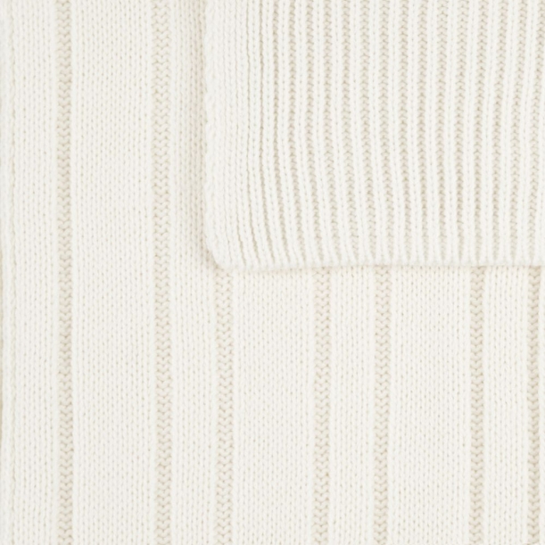 Шарф Knit Beat, белый (молочный) (Изображение 4)