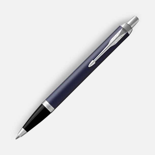 Ручка шариковая Parker IM Core Matte Blue CT, темно-синяя с черным (Изображение 1)