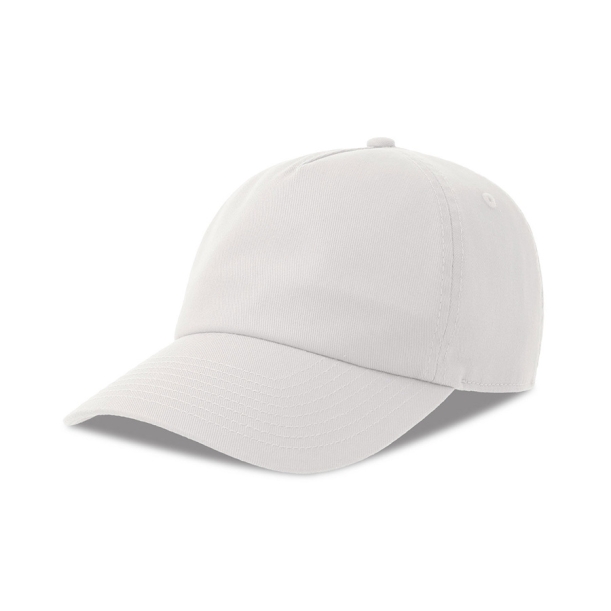 Бейсболка "DAD HAT-S FIVE", 5 клиньев, металлическая застежка, белый, 100% хлопок, 270 г/м2 (Изображение 1)