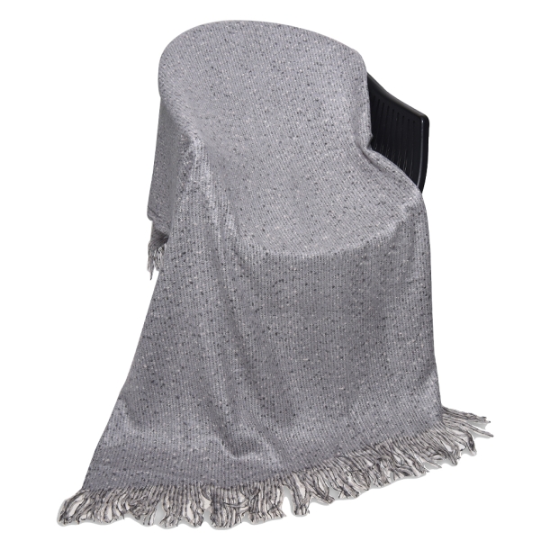 Плед акриловый Super Soft Care размер 120*160 см, темно- серый, плотность 550гр/м2, в подарочной белой крафтовой коробке с окошком (Изображение 4)