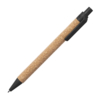 Ручка шариковая YARDEN, черный, натуральная пробка, пшеничная солома, ABS пластик, 13,7 см (Изображение 1)