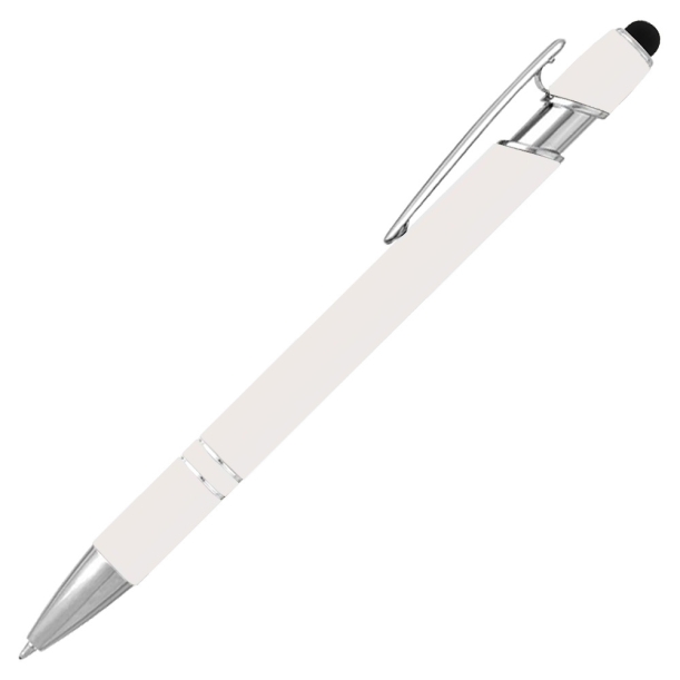 Ручка шариковая, Star Soft Touch Shiny Silver Requis, белая (Изображение 1)