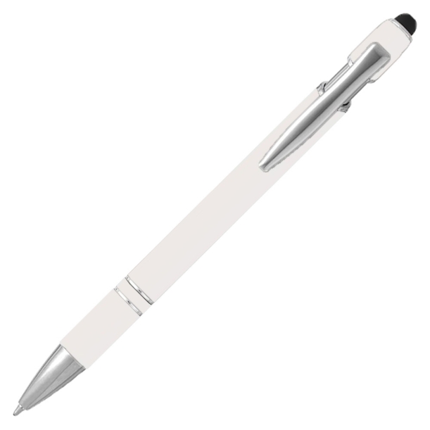 Ручка шариковая, Star Soft Touch Shiny Silver Requis, белая (Изображение 2)