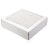 Плед акриловый Super Soft Nature размер 120*160 см, белый, плотность 450гр/м2,  в подарочной белой крафтовой коробке с окошком (Изображение 1)