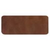 Шеврон Rectangle Smooth Leather размер 50*20 мм, коричневый, со скругленными углами (Изображение 1)