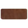 Шеврон Rectangle Smooth Leather размер 50*20 мм, коричневый, со скругленными углами (Изображение 1)