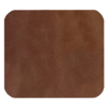 Шеврон Rectangle Smooth Leather размер 40*35 мм, коричневый, со скругленными углами (Изображение 1)