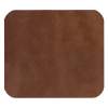 Шеврон Rectangle Smooth Leather размер 40*35 мм, коричневый, со скругленными углами (Изображение 1)