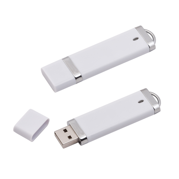 Флеш-карта USB 8GB "Абсолют", белая (Изображение 1)