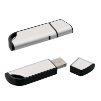 Флеш-карта USB 8GB "Перфекционист" (черный с серебром)