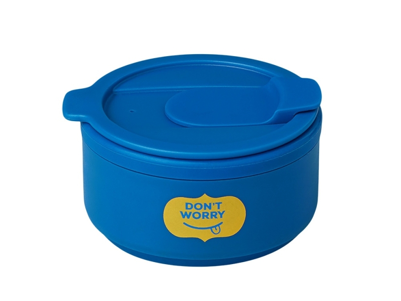 Силиконовый складной стакан GoCup, синий индиго, тампопечать (Изображение 3)
