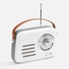 Bluetooth-колонка с радио Retronica, белая (Изображение 1)