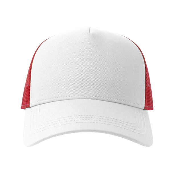 Бейсболка RAPPER COTTON-S, п. заст, 5 клин, белый/красн, 80% х-к, 20% п-й х-к/100% п-й п/э, 280 г/м2 (Изображение 2)