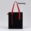 Набор Superbag Red accent: шоппер с обвесом (чёрный с красным) (Изображение 1)