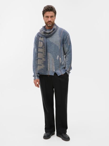 Шарф Denim XXL на заказ, полушерсть (Изображение 5)