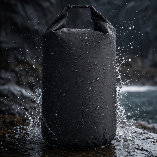 Водонепроницаемая сумка DRYBAG, Чёрный (Изображение 3)