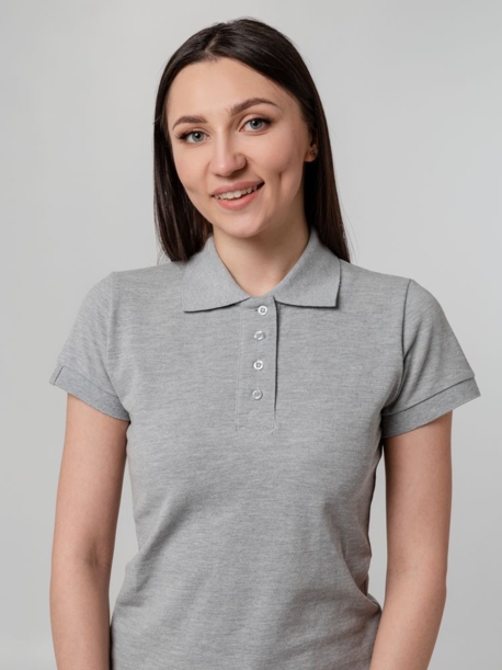 Рубашка поло женская Virma Premium Lady, серый меланж, размер XXL (Изображение 10)