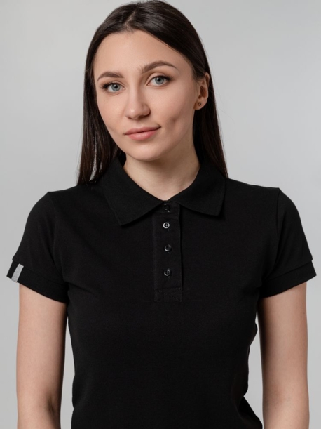 Рубашка поло женская Virma Premium Lady, черная, размер 3XL (Изображение 10)