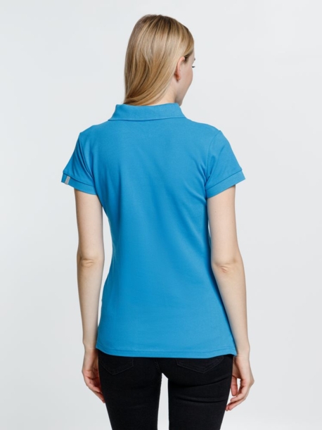 Рубашка поло женская Virma Premium Lady, бирюзовая, размер 3XL (Изображение 8)